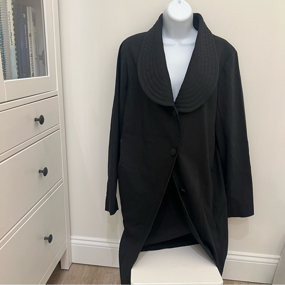 Linda Lundstrom Charcoal Gray Women's Coat Size 12